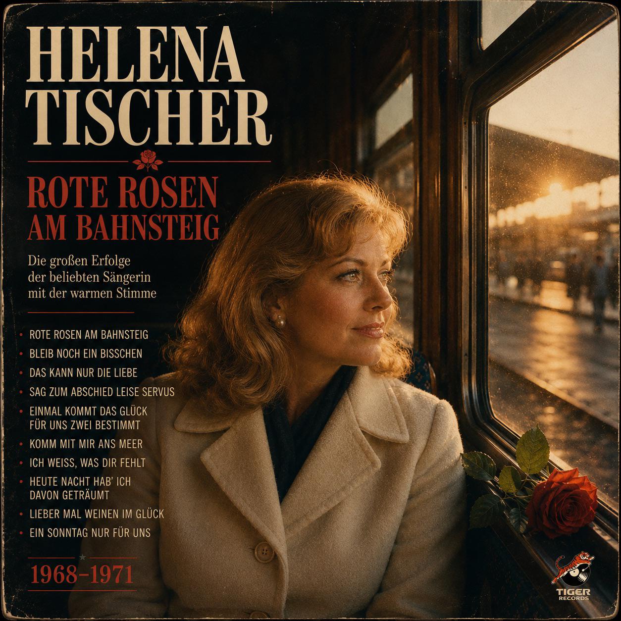 Rote Rosen am Bahnsteig