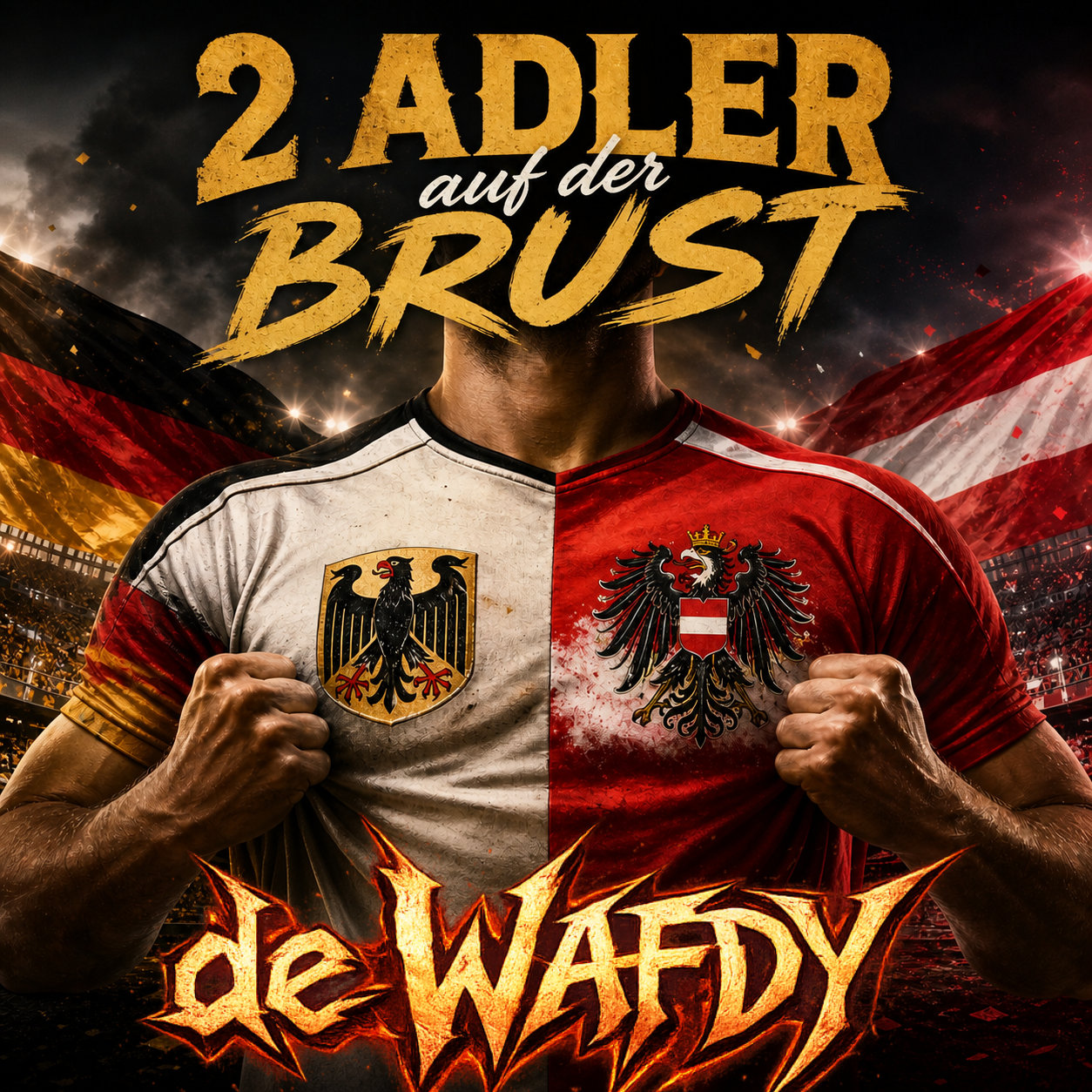 Zwei Adler auf der Brust