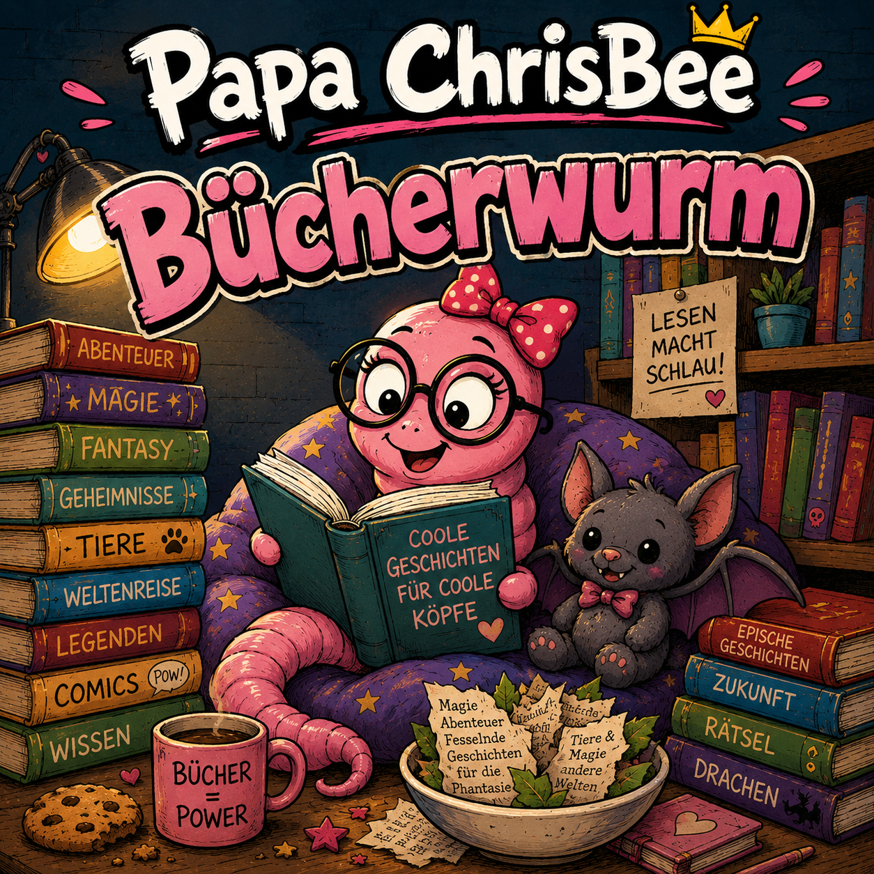 Papa ChrisBee - Bücherwurm